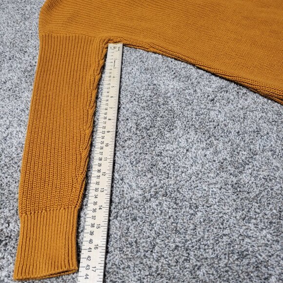 Guess Burnt Orange Ribbed Knit Front Tie Sweater X Small - Picture 8 of 10